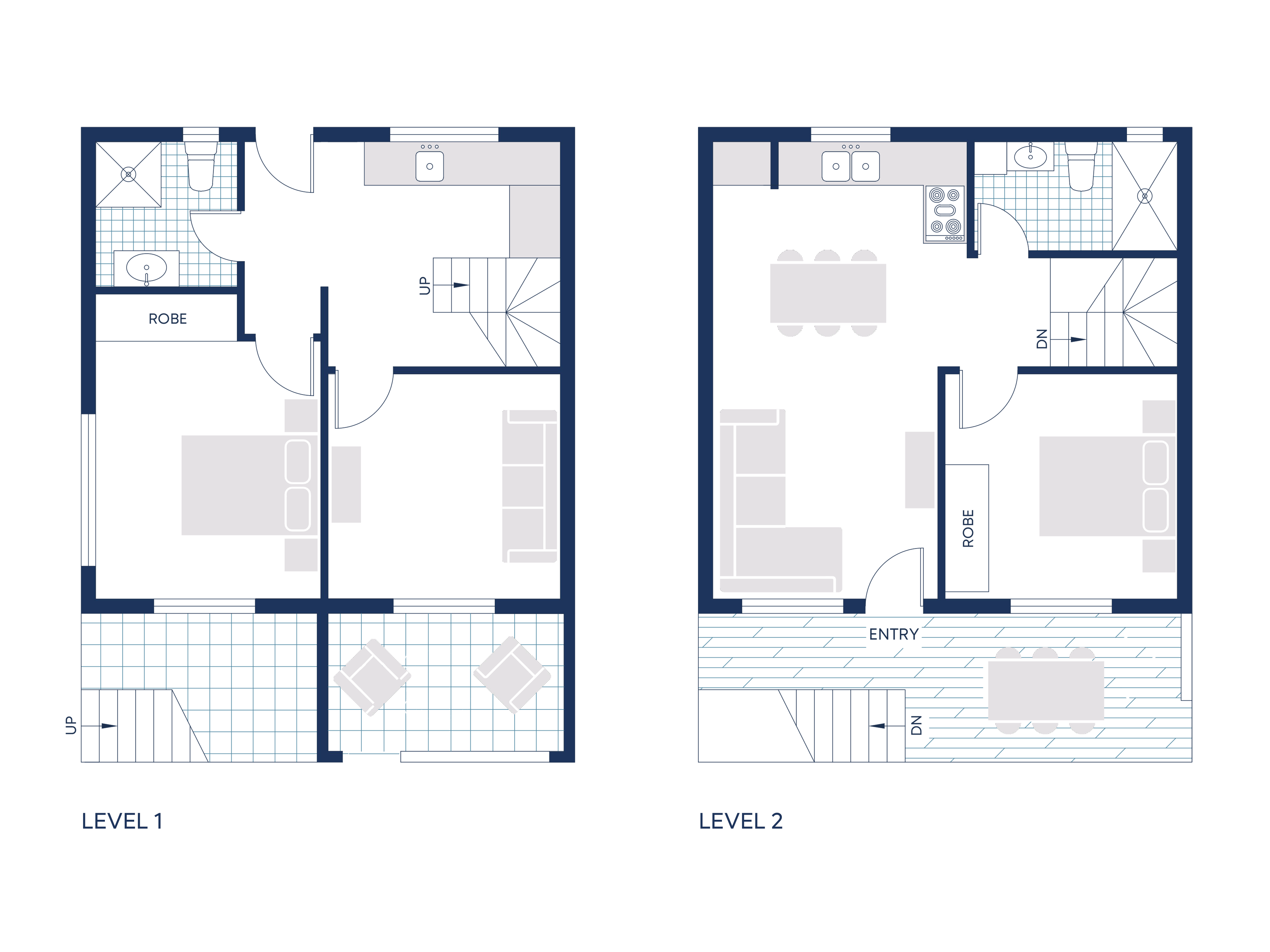 Floor plan for Villa 1 at the Beach House Shoal Bay